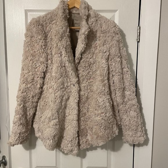 Women jacket medium size  cream /tan color - Picture 5 of 8